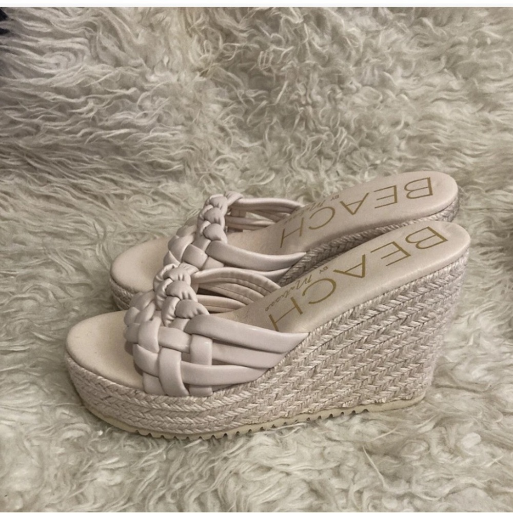 4-18 Matisse Beach Womens Espadrille Sandals Shoes Beige 8 Braided wedge
